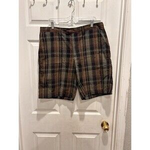 Patagonia Shorts Grey Plaid Puckerware Poly/Organic Cotton Blend Men's‎ 34